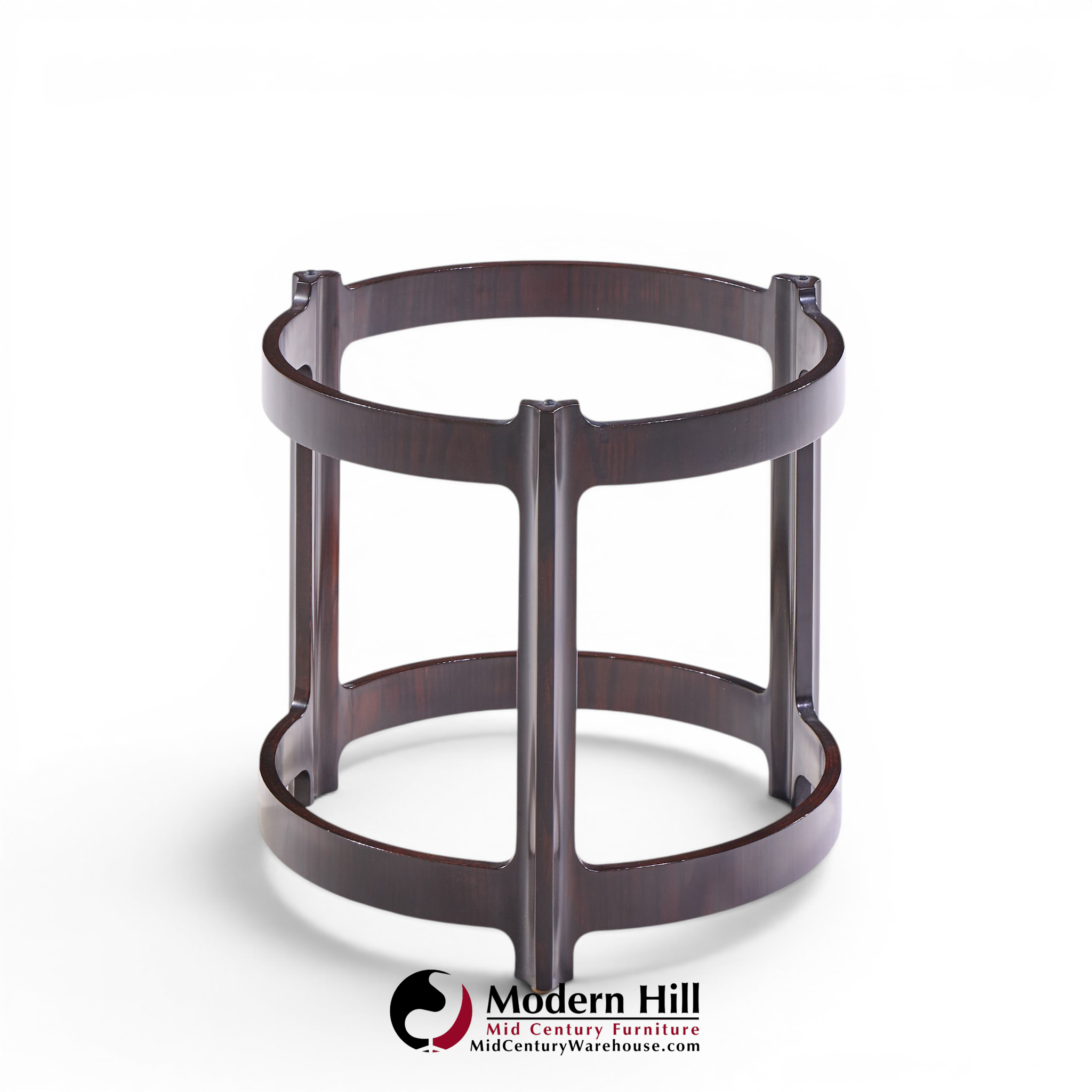 roger sprunger for dunbar mid century mahogany and glass top side table