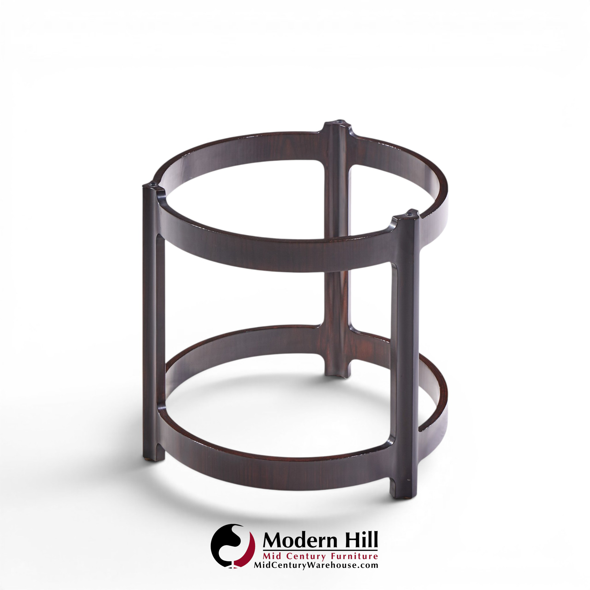 roger sprunger for dunbar mid century mahogany and glass top side table
