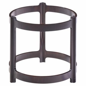 roger sprunger for dunbar mid century mahogany and glass top side table