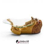 sergio bustamante style sermel mid century tonalá papier-mâché lion coffee table