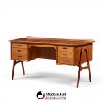 svend madsen mid century danish teak curved desk