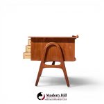 svend madsen mid century danish teak curved desk