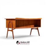 svend madsen mid century danish teak curved desk