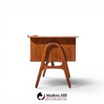svend madsen mid century danish teak curved desk
