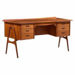 svend madsen mid century danish teak curved desk