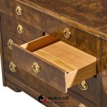 thomasville mid century burlwood and brass credenza