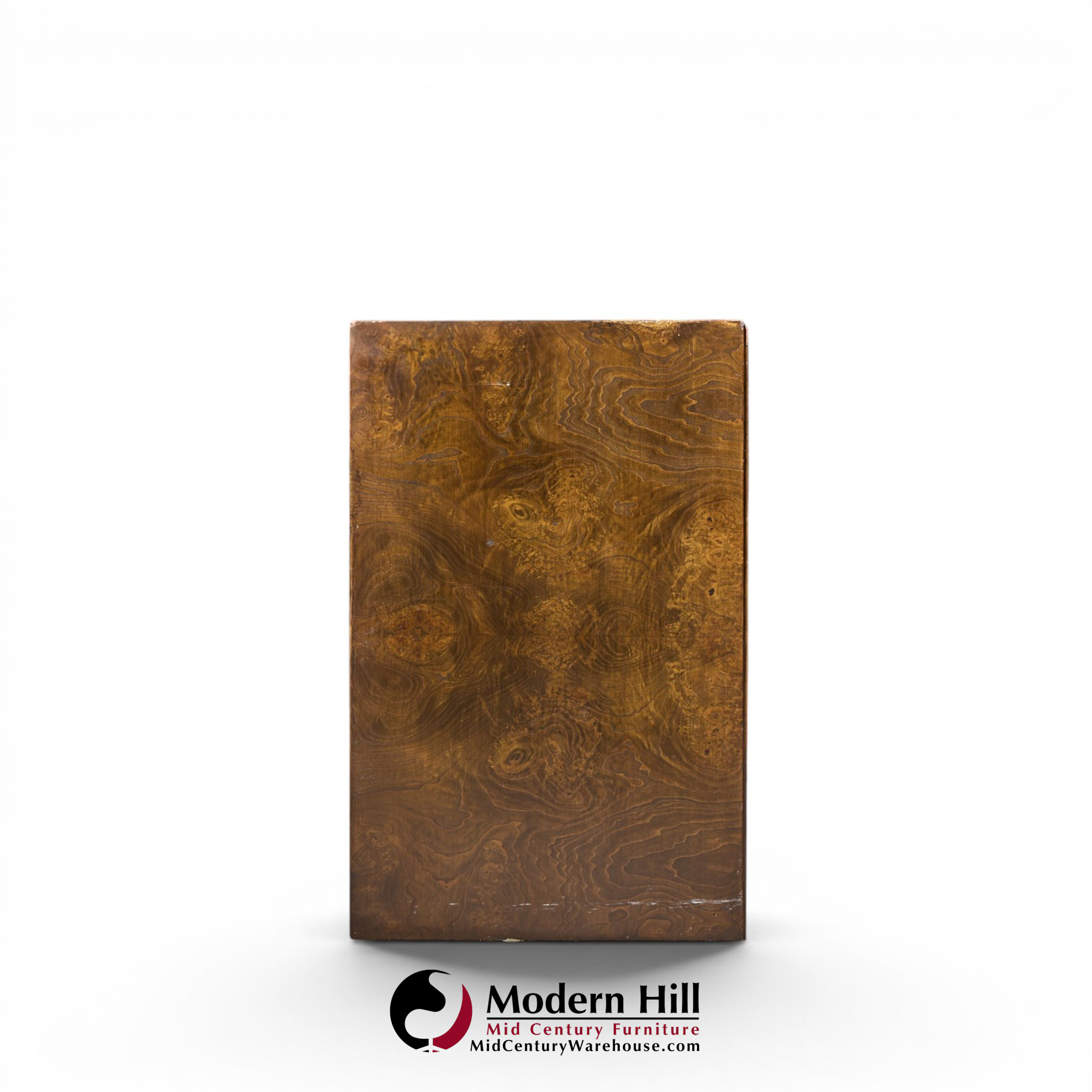 thomasville mid century burlwood and brass credenza
