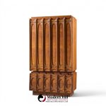 tobago brutalist mid century walnut armoire dresser