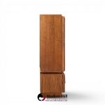 tobago brutalist mid century walnut armoire dresser
