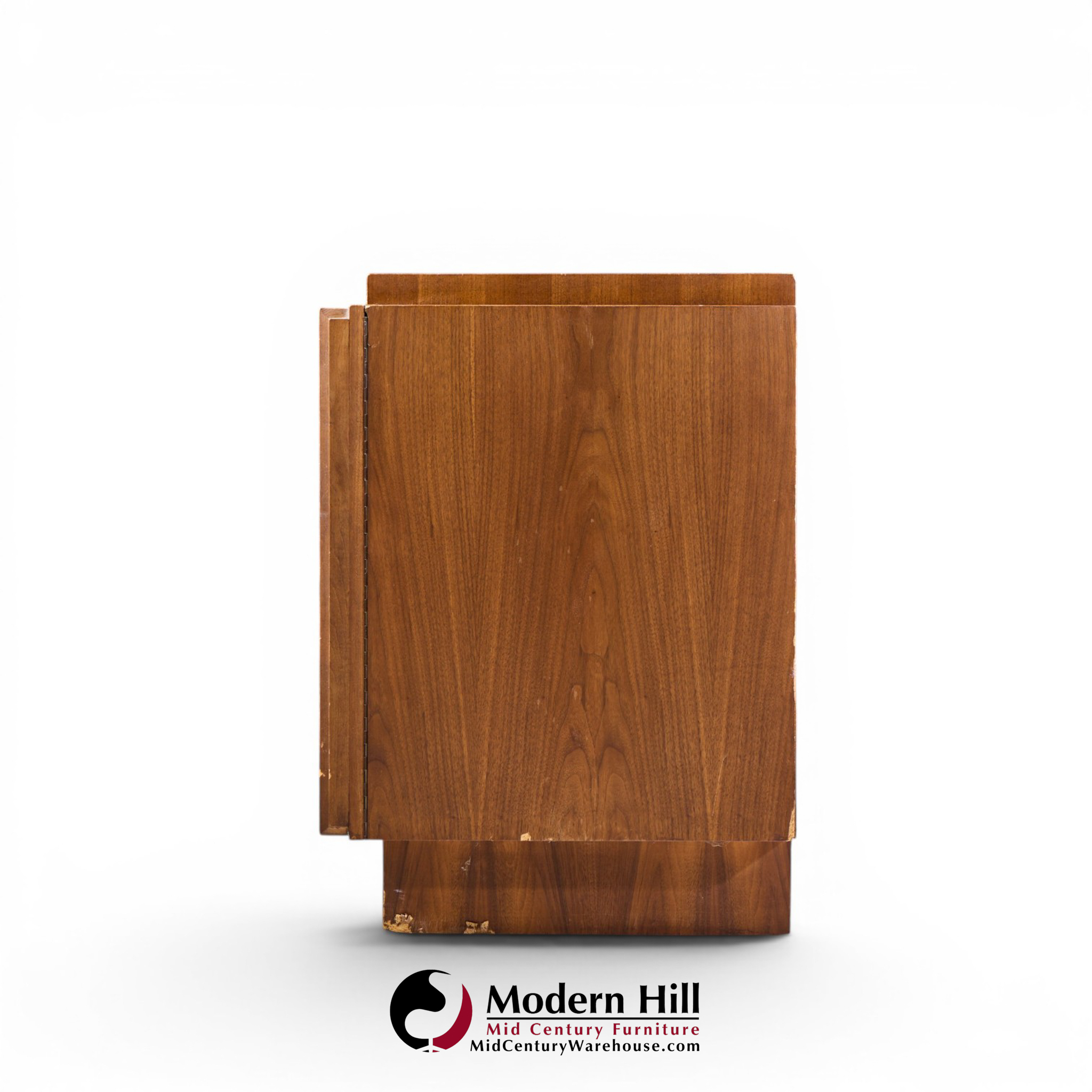 tobago brutalist mid century walnut lowboy dresser
