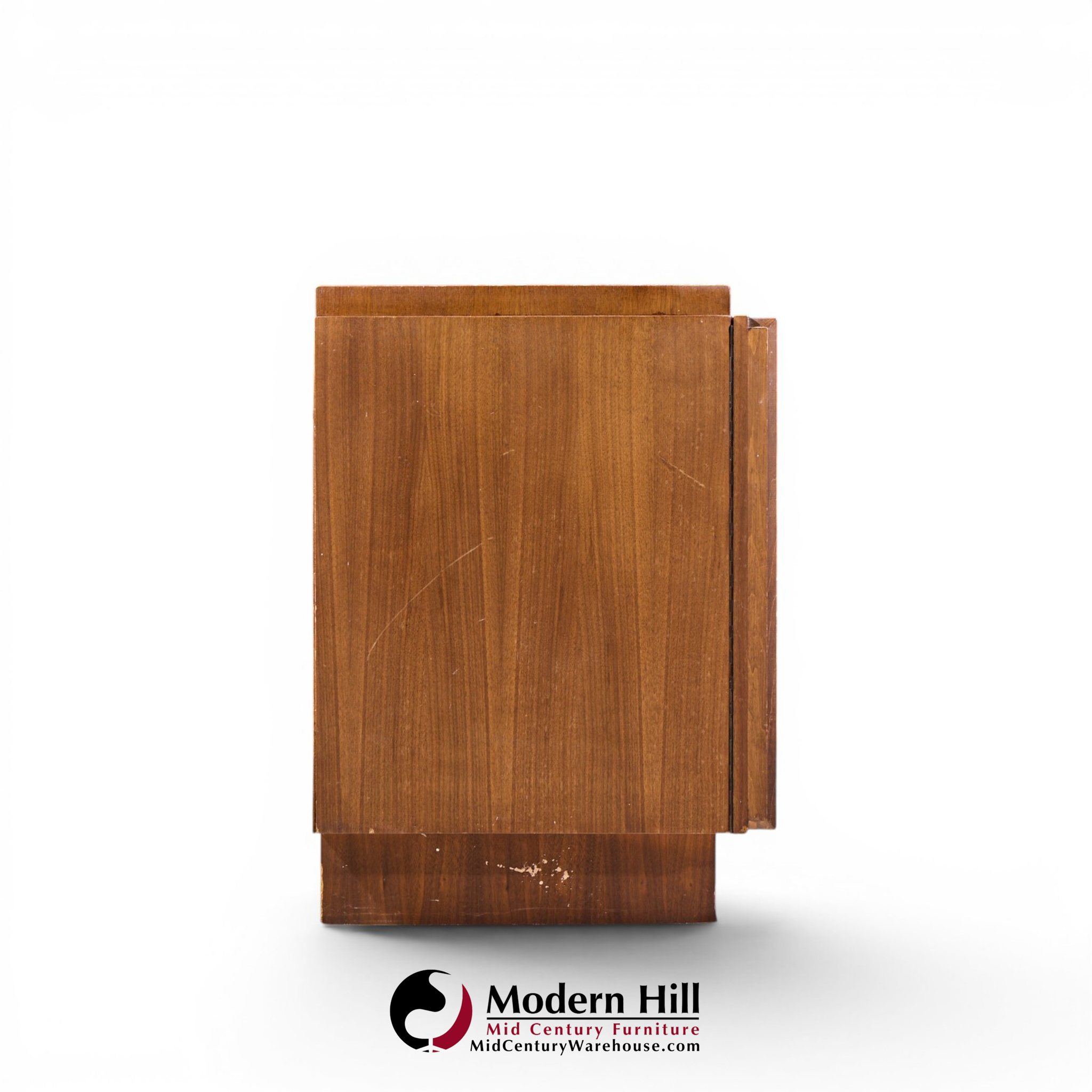 tobago brutalist mid century walnut lowboy dresser