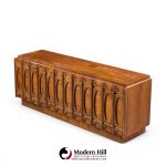 tobago brutalist mid century walnut lowboy dresser