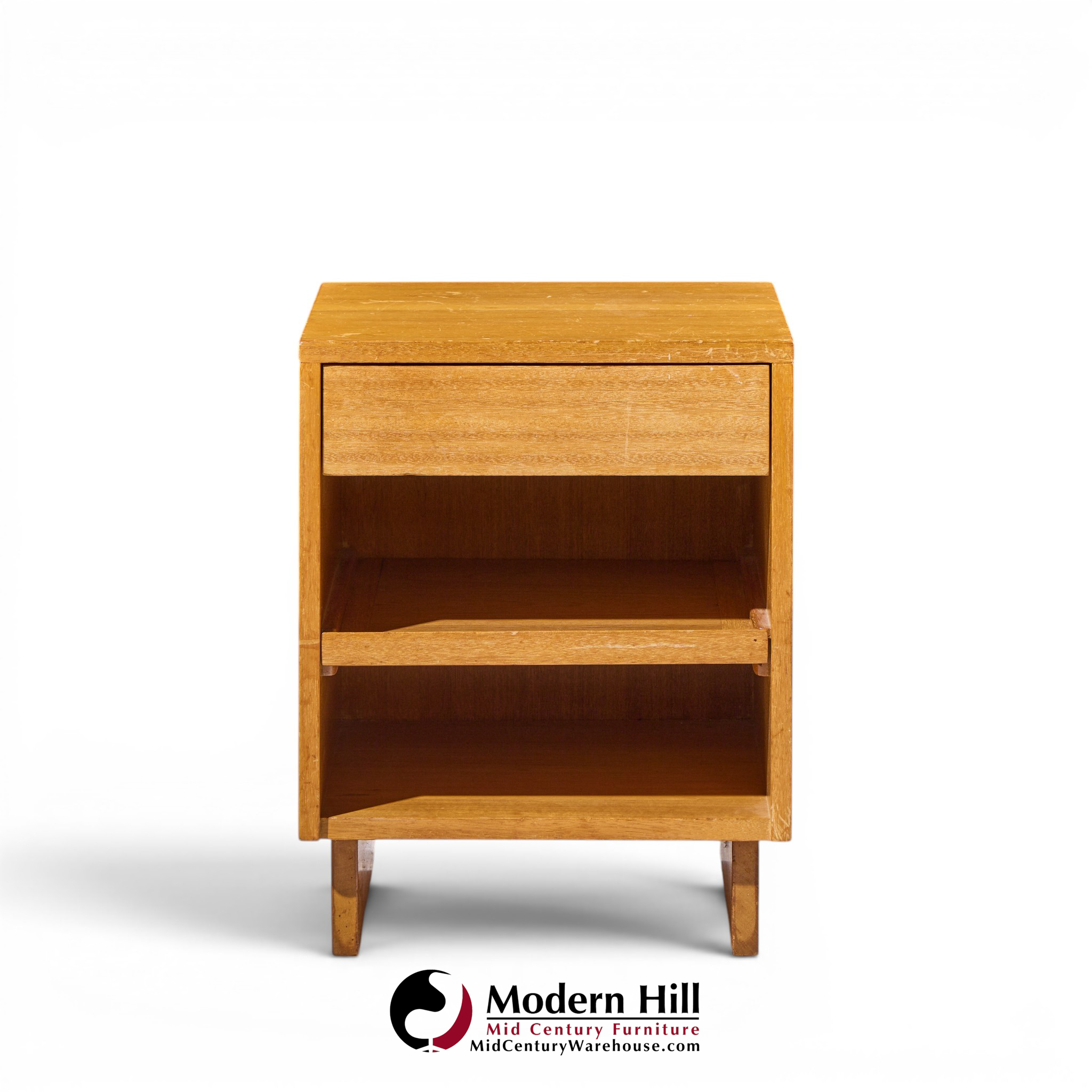 van keppel-green for brown saltman mid century bleached mahogany nightstand