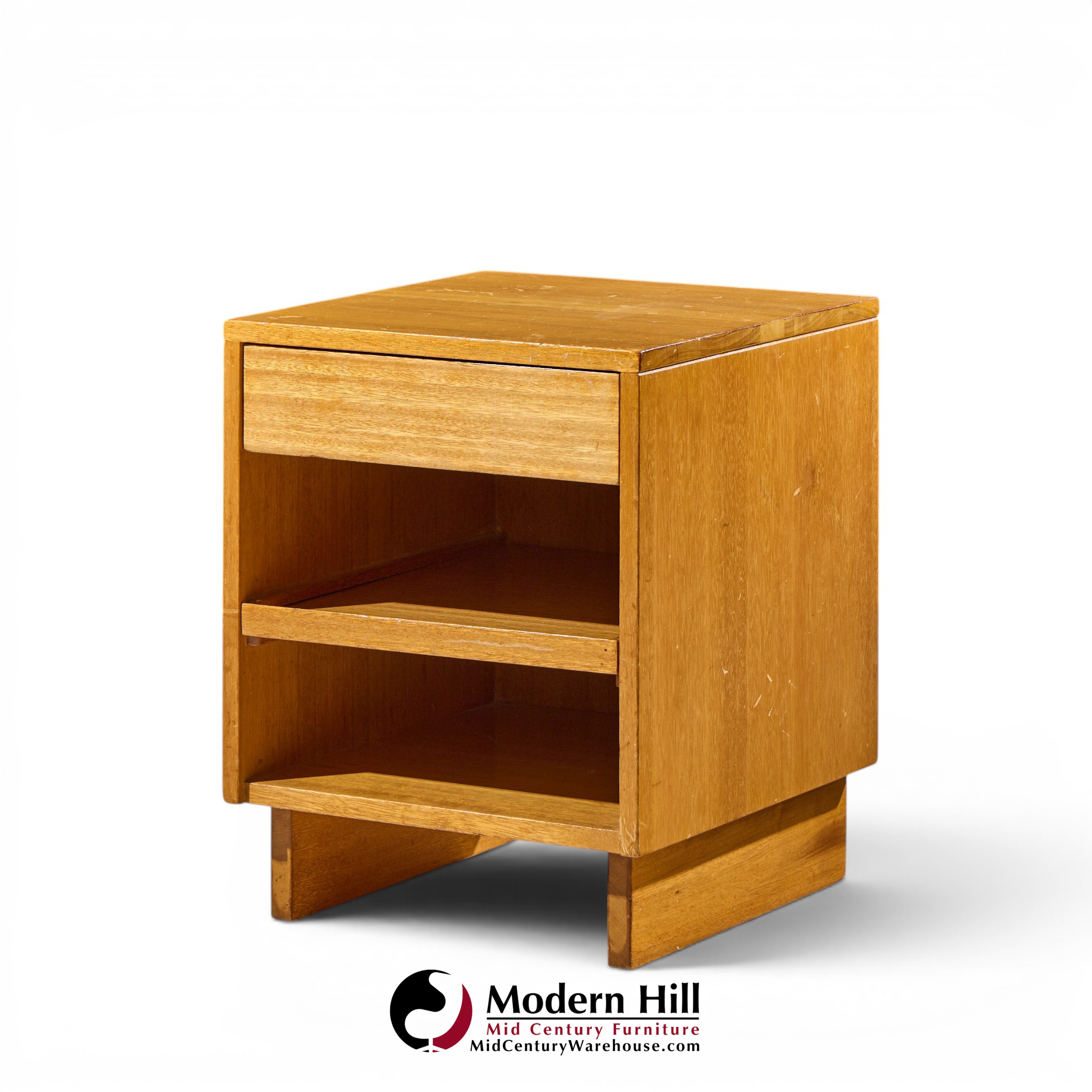 van keppel-green for brown saltman mid century bleached mahogany nightstand