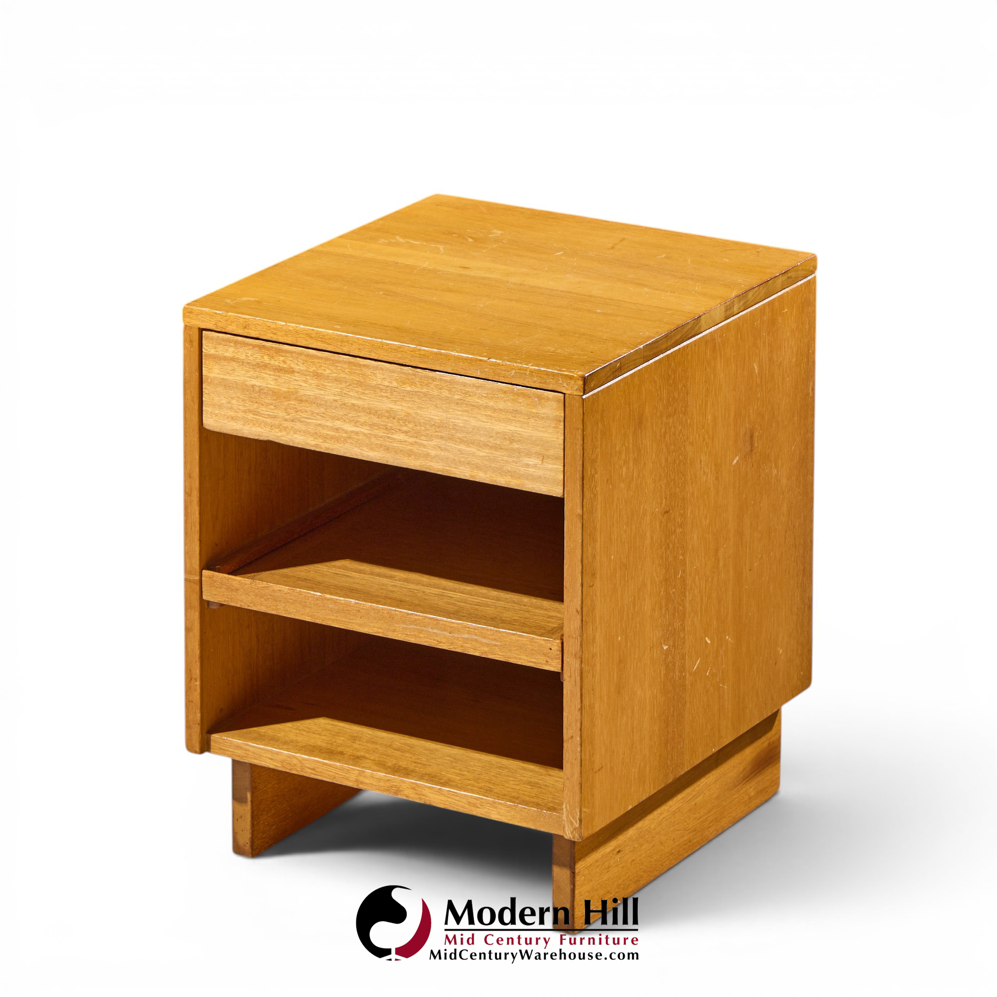 van keppel-green for brown saltman mid century bleached mahogany nightstand