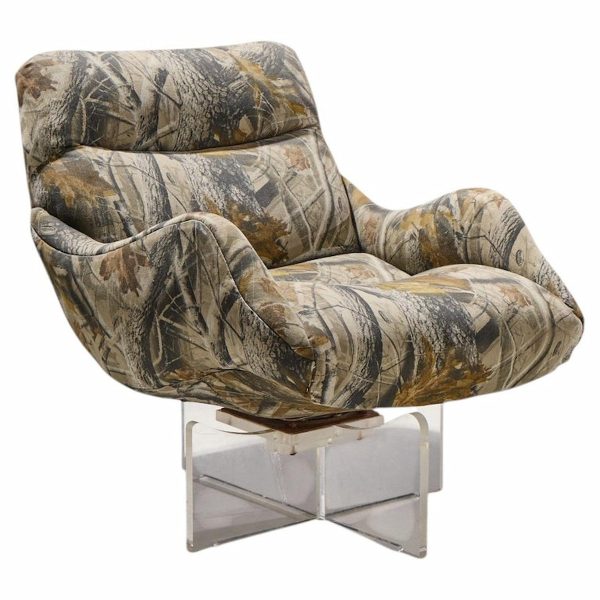 vladimir kagan cosmos mid century lucite lounge chair