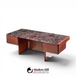 vladimir kagan mid century marble top executive desk