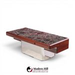 vladimir kagan mid century marble top executive desk