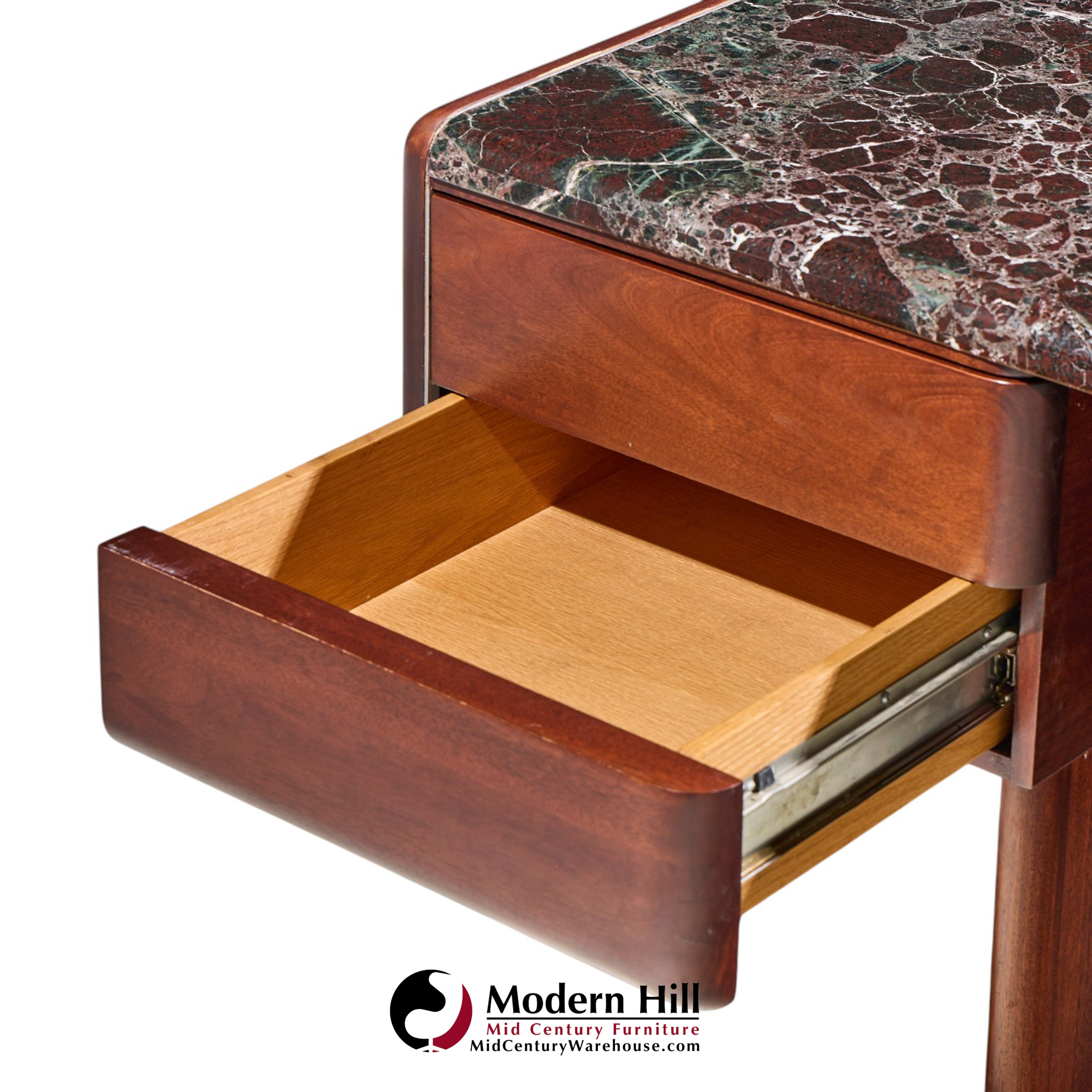vladimir kagan mid century marble top executive desk