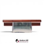 vladimir kagan mid century marble top executive desk
