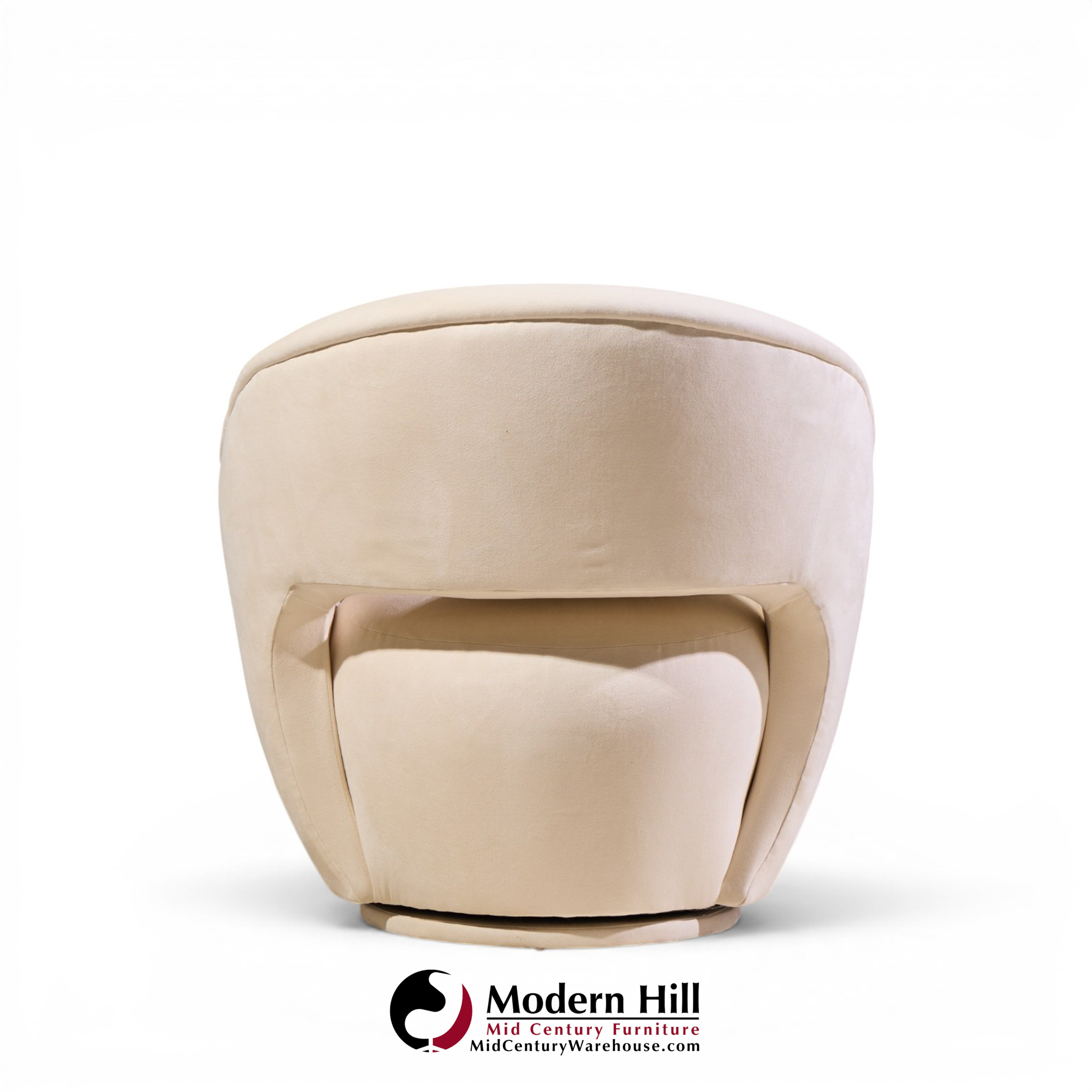 vladimir kagan for directional model 100a mid century swivel lounge chairs - pair