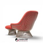 warren platner for knoll mid century easy lounge chair and ottoman