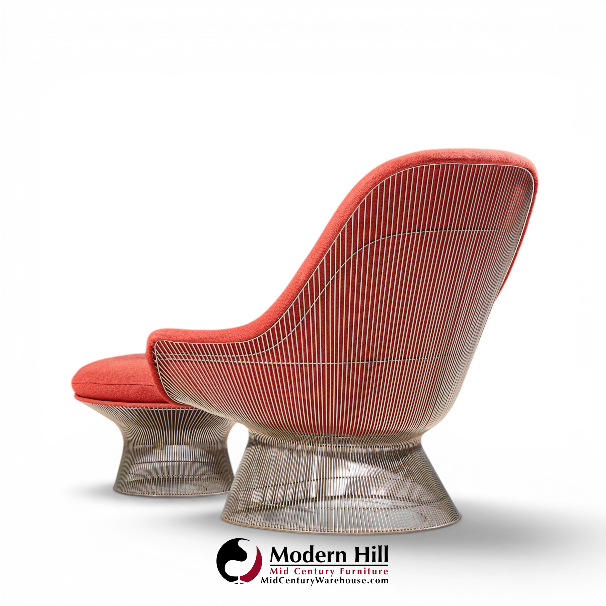 warren platner for knoll mid century easy lounge chair and ottoman