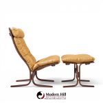 westnofa mid century norwegian siesta bentwood lounge chairs - pair with ottoman