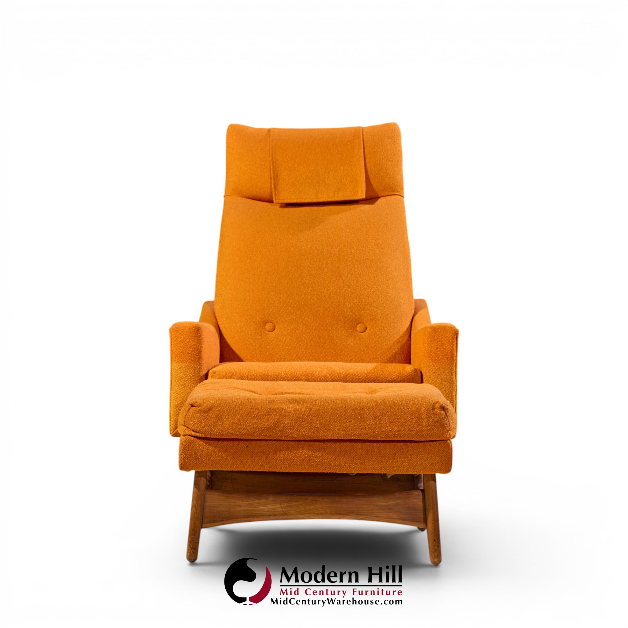adrian pearsall style kroehler mid century lounge chair and ottoman