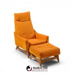 adrian pearsall style kroehler mid century lounge chair and ottoman