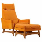 adrian pearsall style kroehler mid century lounge chair and ottoman