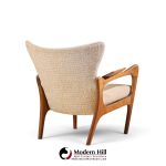 adrian pearsall for craft associates 2291-c mid century walnut lounge chairs - pair
