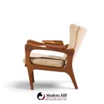 adrian pearsall for craft associates 2291-c mid century walnut lounge chairs - pair