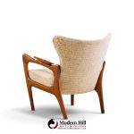 adrian pearsall for craft associates 2291-c mid century walnut lounge chairs - pair