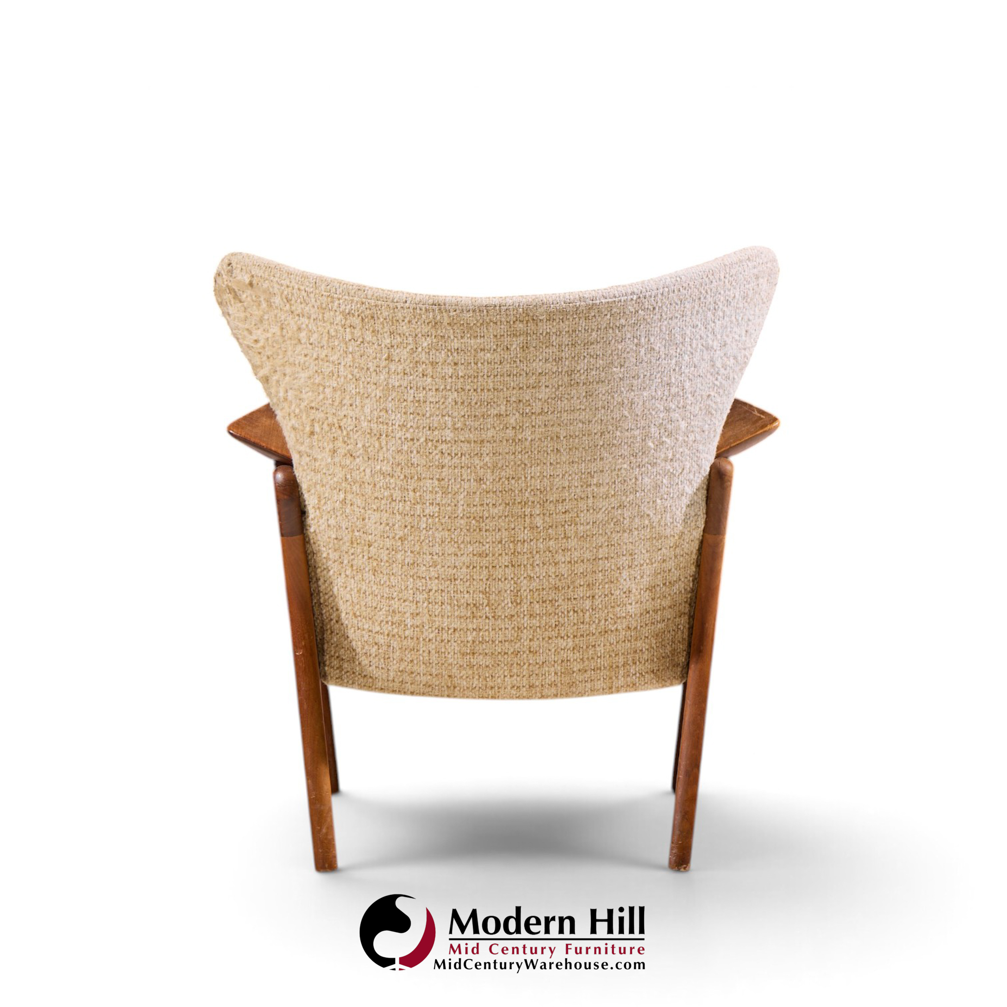 adrian pearsall for craft associates 2291-c mid century walnut lounge chairs - pair