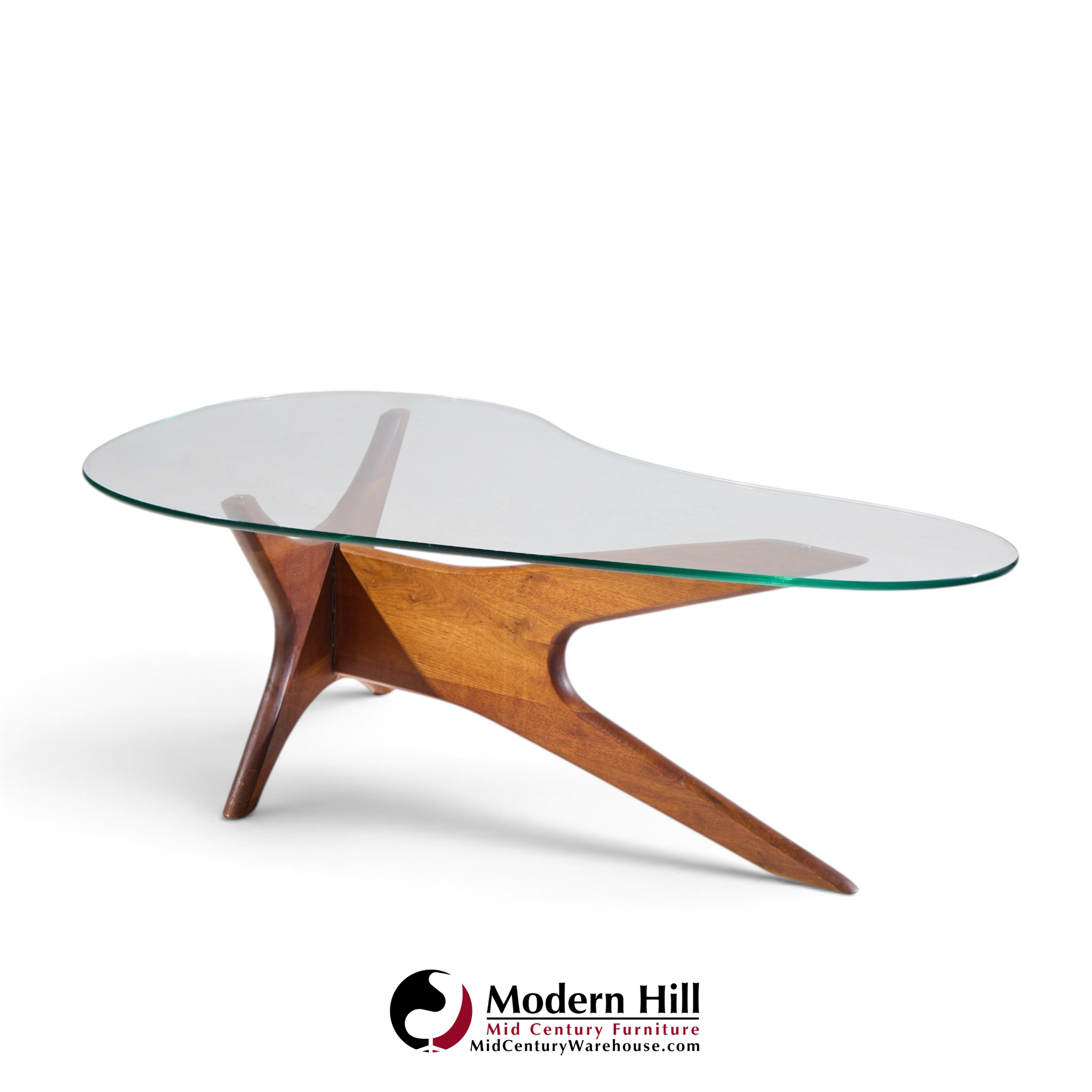 adrian pearsall for craft associates mid century walnut jacks coffee table