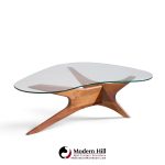 adrian pearsall for craft associates mid century walnut jacks coffee table