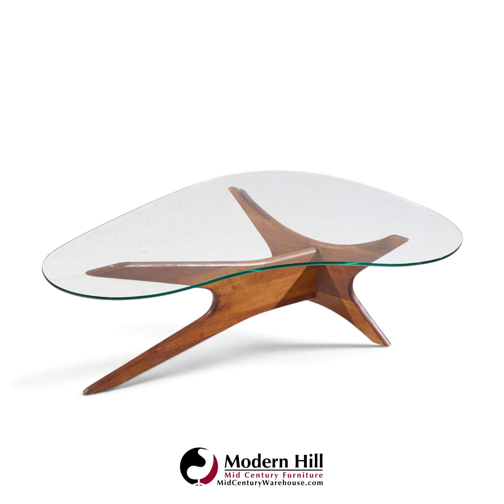 adrian pearsall for craft associates mid century walnut jacks coffee table