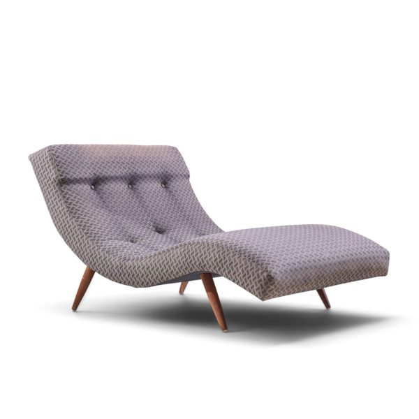 adrian pearsall for craft associates mid century walnut wave chaise