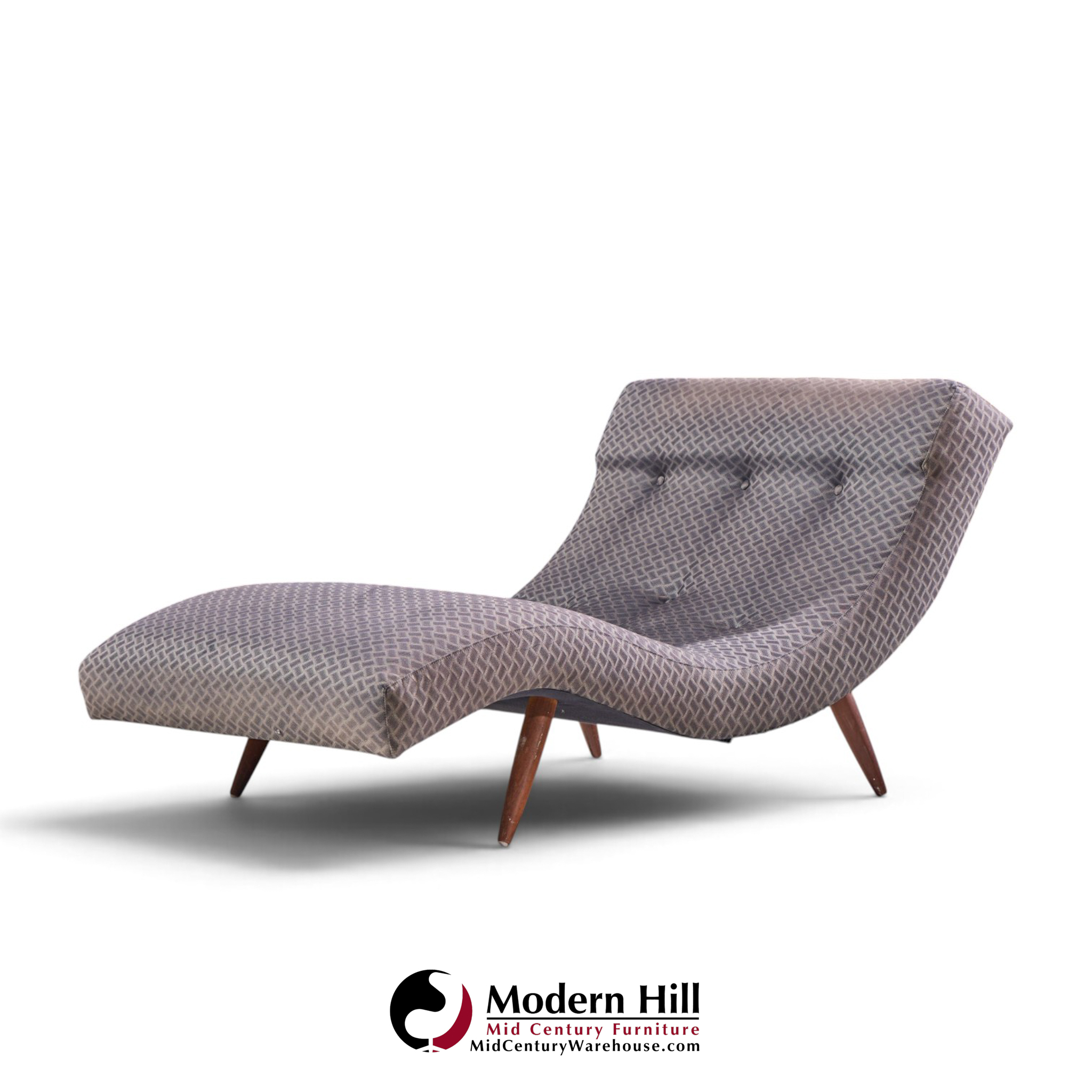adrian pearsall for craft associates mid century walnut wave chaise