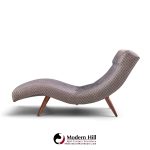 adrian pearsall for craft associates mid century walnut wave chaise