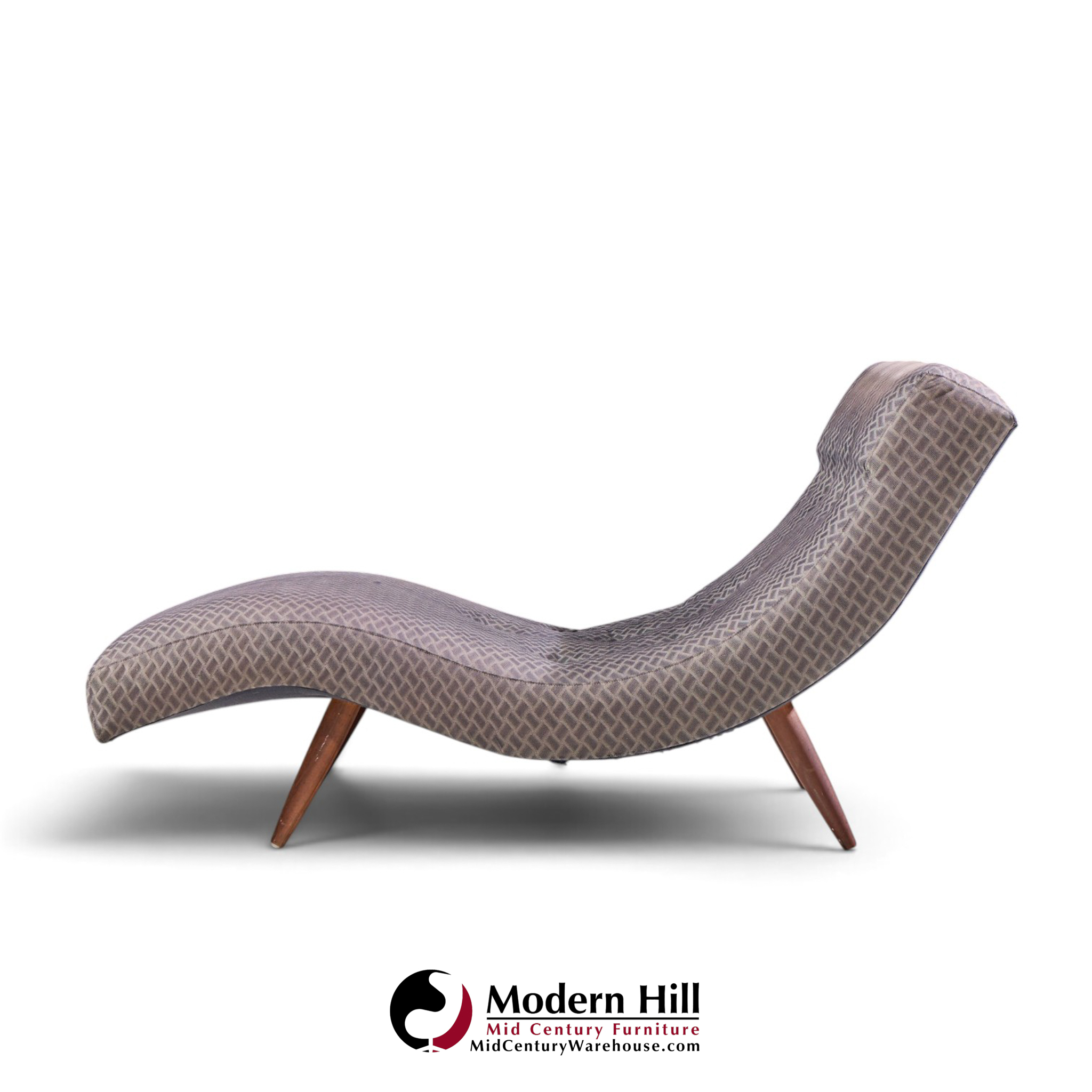 adrian pearsall for craft associates mid century walnut wave chaise