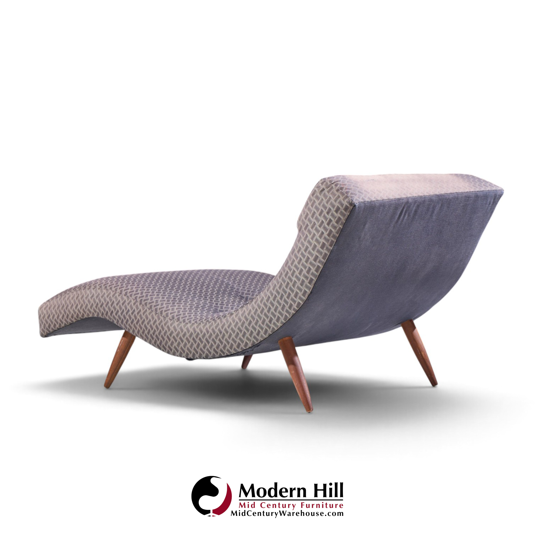 adrian pearsall for craft associates mid century walnut wave chaise
