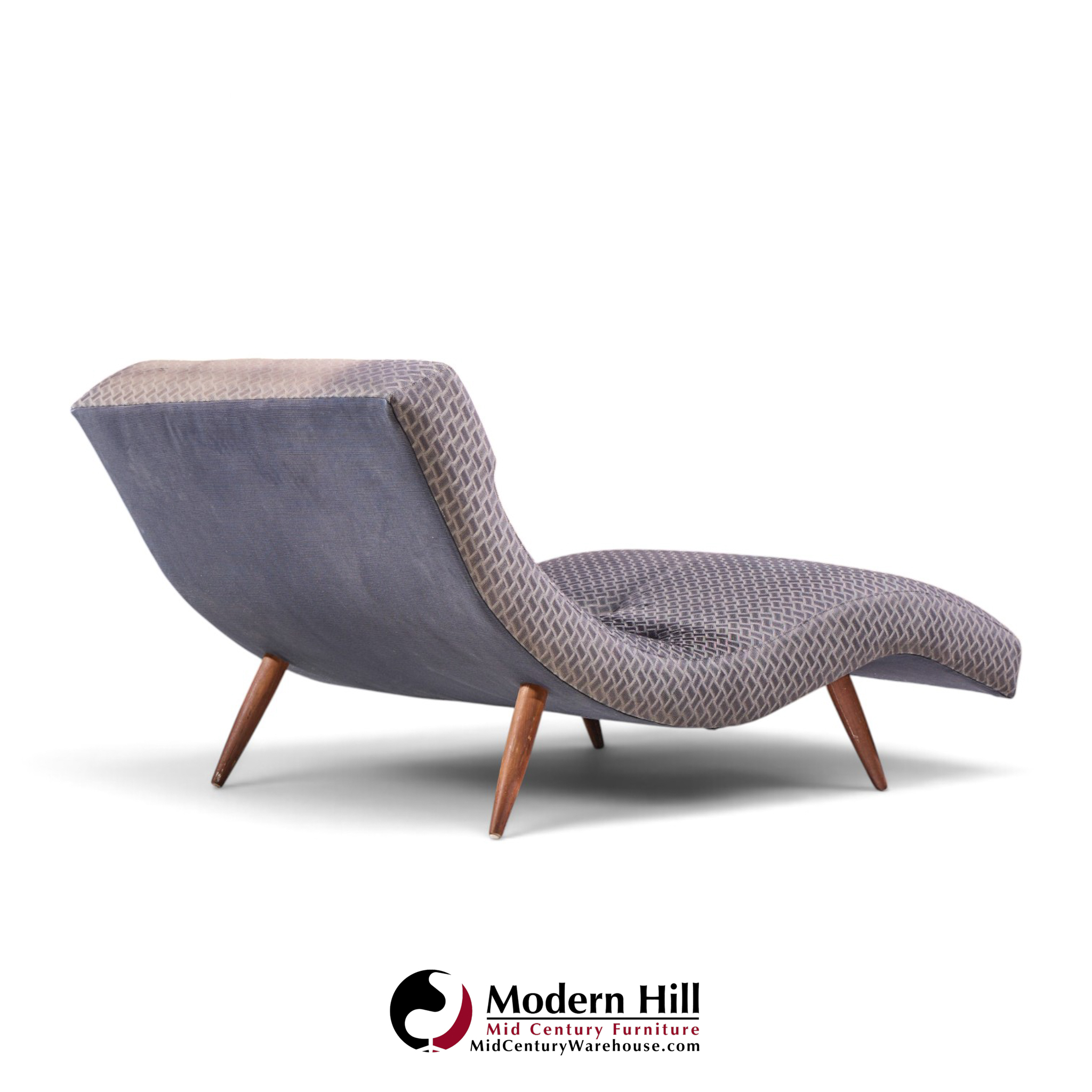 adrian pearsall for craft associates mid century walnut wave chaise
