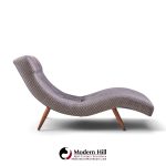 adrian pearsall for craft associates mid century walnut wave chaise