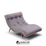 adrian pearsall for craft associates mid century walnut wave chaise
