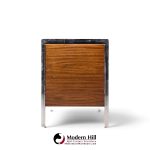 alexis yermakov for stow & davis electra series mid century walnut and chrome credenza