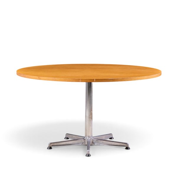 arne jacobsen style mid century teak top dining table
