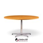 arne jacobsen style mid century teak top dining table