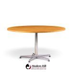 arne jacobsen style mid century teak top dining table